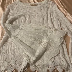 NWOT Altar’d State Eyelet Bell Sleeve Top